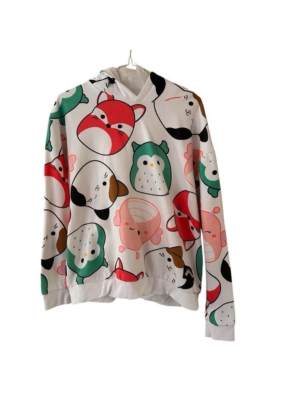SQUISHMALLOWS Unisex Youth Hoodie white with Multicolour Graphic sz  14-15 yrs